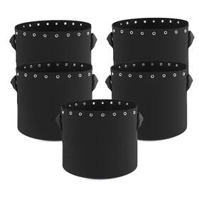 Molgoc 690164346221 3 Gallon Plant Grow Bags 5-packs With Holes Thichkened Black
