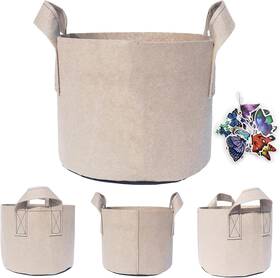 Gb002be3g Molysun 3 Gallon Plant Grow Bags 4 Pack Heavy Duty Aeration Fabric Pots For Beige