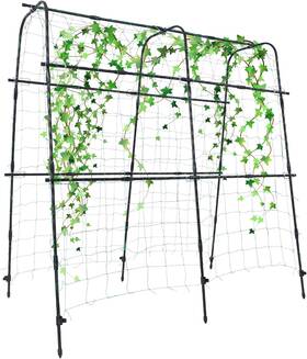 Montresor 313029155133 Cucumber Trellis 5.3ft Black Pe Coated Stainless Steel Garden