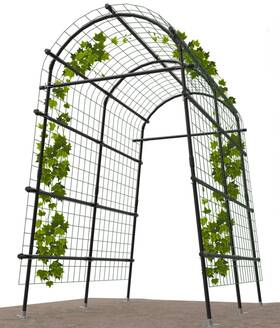 Montresor Gt-076 Garden Arch Trellis 7ft Extra Tall Polyethylene-coated Stainless Steel Garden