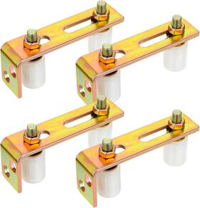 Morningro Morningro-ahhhah555252 4 Pack Slide Gate Guide Roller Adjustable Dual Nylon Rollers With L Rear Post