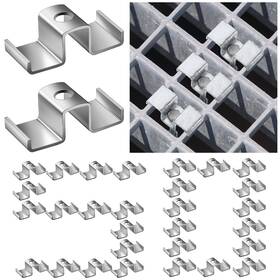 Morningro Morningro-asocf0 50 Pcs Grating Clip Saddle Galvanized Carbon Steel For Screw S
