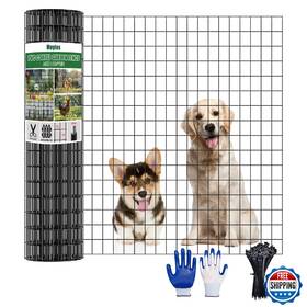 B0db832kz9 Moyios 48 In X 25 Ft Welded Wire Mesh Fence 2 3 15ga Black Pvc Coated G