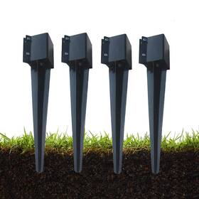 Mtb 713049954394 Fence Post Anchor Ground Spike Metal Black Powder Coated 24 X 4 Inches Ou