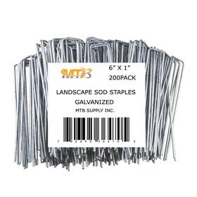 11ga Mtb Garden 746695364705 200 Pack 6 Inch 0.12inch Landscape Staples Stakes Fence Netting