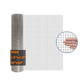 20ga Mtb Garden 746695366815 Galvanized After Welding Hardware Cloth 24 In X 25 Ft - 1/2 X1/2 Inch Mesh