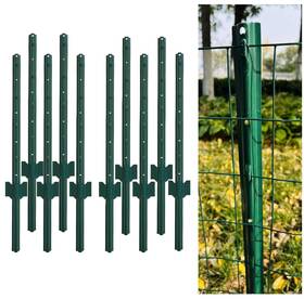 B0d6rc6ydl Mtb Garden 10-pack 3ft Green Metal Fence Posts For 24 Inch Welded Wire Fencing