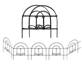 Mtb Supply 746695362534 18 Inch X 16 Feet Black Decorative Garden Fence Folding Border Decorat