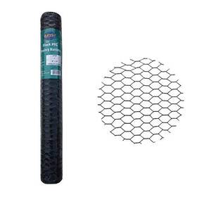 Pnblk11362520 Mtb Supply Pvc Hexagonal Poultry Netting Chicken Wire 36 Inch X 25ft 1 Mesh 20ga Black