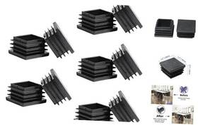 Qzd0044 Murtenze 50pack 1.25 Inch Square Tube End Caps Black 1-1/4 32 Mm