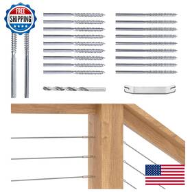 B0bm3m8vry Muzata 120 Pack 1/8 Inch Cable Railing Hardware Kit Swage Lag Screws Left And Right