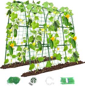 Mymulike 445045974900 Cucumber Trellis For Raised Bed U-shape Garden Climbing Plants Outd