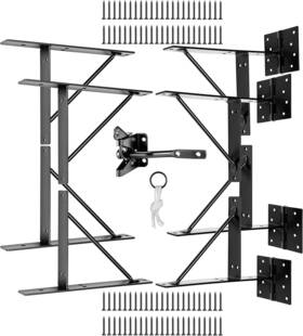 Asgk22 Nagawood Anti Sag Gate Kit With Hinges Heavy Duty For Wooden Fences-no