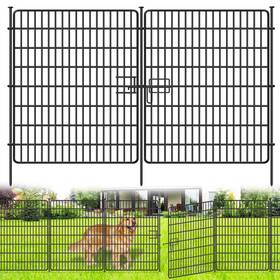 Nanyezh 32gfl-gate15 15 Panels No Dig Fence With Gate 32 In H X 36 Ft L Garden Decorative Fence