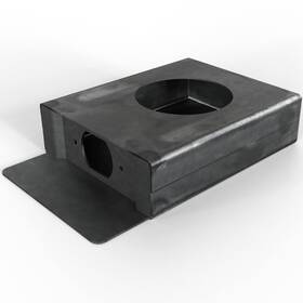 Natikon 060902670393 Single Hole Gate Lockbox Weldable Steel Unpainted