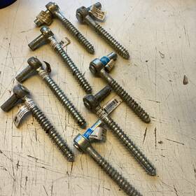 National 030699803224 Set Of 8 1/2 Inch X 4 Zinc Plated Screw Hook