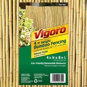 4477405 Natural Rolled Bamboo Fence Eco-friendly Screen Garden Privacy 4footh X 6footw