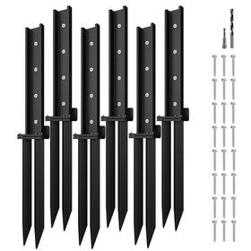 Nessxa 631060182742 Thickened Fence Post Repair Anchor Kit Heavy Duty Steel St