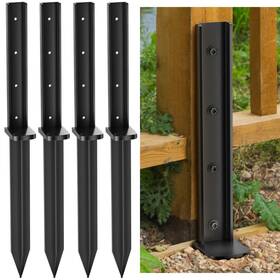 Nessxa 726018198132 Thicker Fence Post Repair Anchor Kit One-piece Heavy Duty Steel S