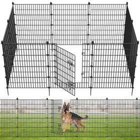 Nessxa 726018198330 10 Panels No Dig Decorative Garden Fence With Gate 40 In H X23.6ft L Outdoor-m