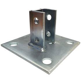 Newhouse Electric 726843018766 Steel Square Post Base Connector 3- Inch Angled Single