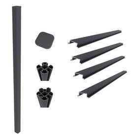 Newtechwood Fence-post-6-g Ultra Easy Fencing 6 Ft. X Gray Aluminum Ground Install Fence Post Kit For