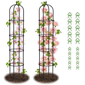 Flo6038 Nexum Garden Obelisk Trellis For Climbing Plants - 6.7ft Tall Weather-resistant Rus