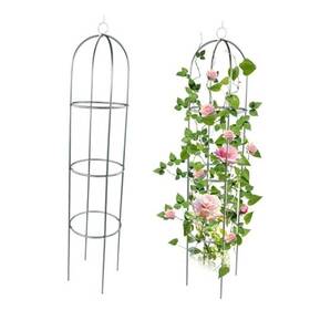 Hs41025n Ningbo Huasheng Industrial Co. Ltd. 2 Pack Garden Obelisk Trellis For Climbing Plants Outdoor Tall Round