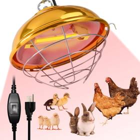 2-temp Nirvix 692878758239 250w Chicken Coop Heater Brooder Heat Lamp For Chicks Settings 175w