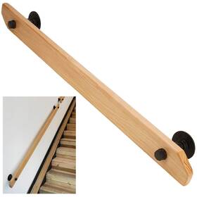 Nisorpa 974013542373 3.3 Ft Wood Handrail Staircase Railing Handrails Non-slip W