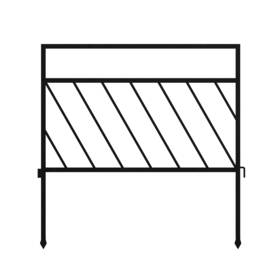 Nobrand 820033 Expert Gardener 18in H X 17.5in W Black Steel Diagonal Garden Border