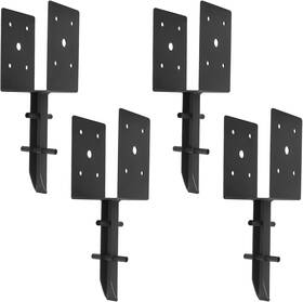 Nrspp 313110585559 4x4 Concrete Post Anchor 4 Pcs Inner Dia 3.6 Inch X3.6 U Shape Fence Holder Gr