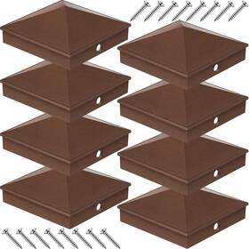 Nuogo 313115372321 New 8 Pack 4x4 Aluminum Pyramid Post Caps With Screws Outdoor Fast Shipping