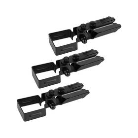 Nuvo Iron 664723444840 Legacy Collection - Steel Universal Swivel Bracket Textured Black Pack Of 3