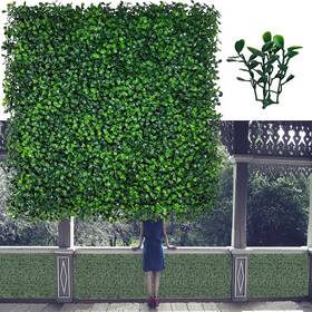 Odtory 797387391394 Artificial Grass Wall Panels 20x20 In 6p Uv-anti Greenery Boxwood For Indoor