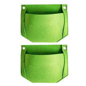 Offsch Ar16mh854rfni11qjc210j3qz Felt Storage Bag 2-piece Set For Vertical Gardening Wall 20x16cm Green