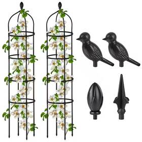 Ogetfuur 313115290250 6 Ft. H Rose Bush Round Trellis For Pots Rustproof Metal Fplantflower Trellises
