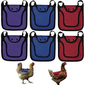 Saddles-6 Oiuximt 6 Pcs Premium Chicken Saddles With Adjustable Straps - Outdoor Hen