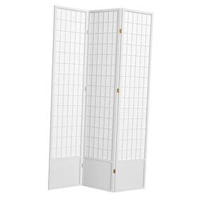 Oriental Furniture Ss-84wp-white-3 Panel 7 Ft. Tall Window Pane Shoji Screen - -s 3 White