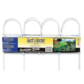 Sns-192-b000hhjety Origin Point Gardfootn Border Round Folding Fence White 10-inch X 10-feet 51010