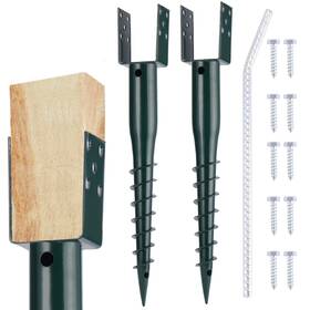 Os00042-43 Oscorna 2 Pcs No Dig Ground Screw Anchor Spike U Shaped Post Stake For Mailbox A