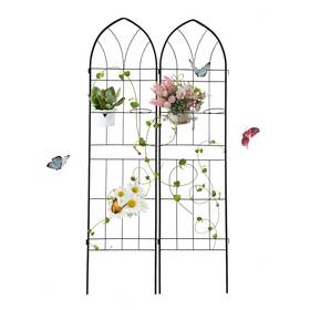 Osparple 757601478201 79 X 20 Inch Garden Trellis 2 Pack Metal For Climbing Plant
