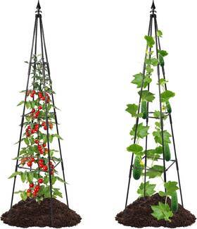 Otosunny 726084061156 Garden Trellis For Climbing Plants Outdoor 67 Inch Tall Metal Obelisk Trel