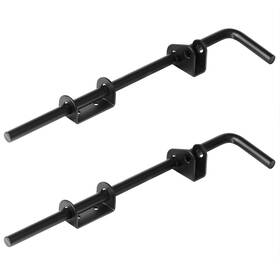 Ot-cx11-b-t2-us-f01 Ottff 2 Pack 14 Inch Black Cane Bolt Gate Latch Steel Ground Slide Drop Rod For Barn F