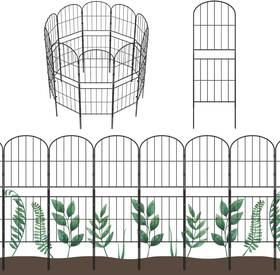 Ousheng 445045972913 Decorative Garden Fence Fencing 10 Pack 36in H X 10.8ft L Rustproof