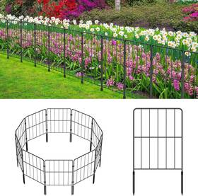 Ousheng B0cbpgwfbf Decorative Garden Fence Fencing 10 Panels 10ft L X 22in H Rustproof