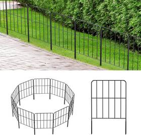 Ousheng N7-pl2109-a28 Decorative Garden Fence 10 Pack Total 10ft L X 24in H Rustproof Met