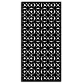 Outdeco 744759328205 Orbit 3 Ft. X 6 Powder Coated Steel Decorative Screen Panel In Black With