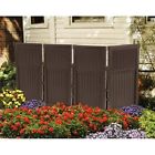 Outdoorscreenenclosure4867 Outdoor Screen Enclosure Panels Yard Garden Plastic Exterior Privacy Fence Brown 018367334867