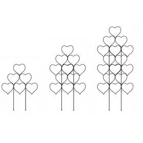 Oyezvary 445045473465 Small Black Metal Indoor Plant Trellis Stackable Garden For Climbing Pot